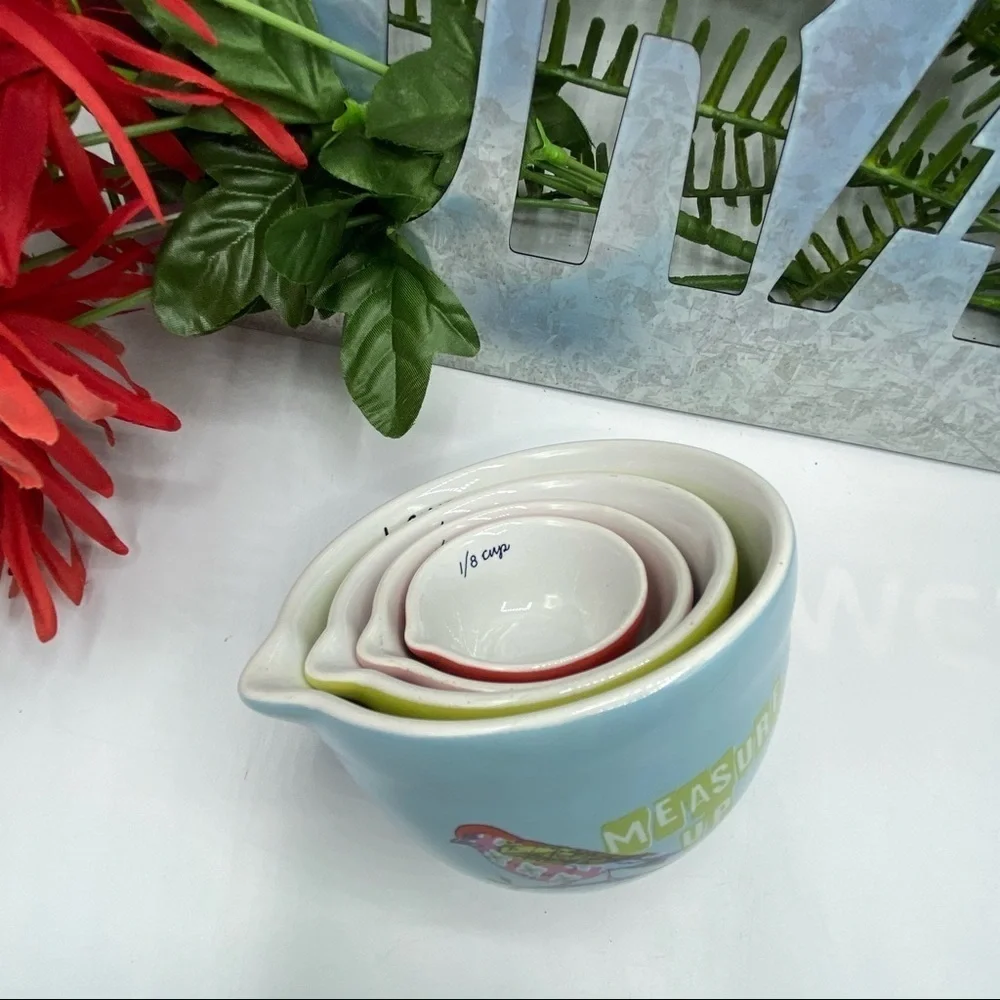 Anthropologie Measure Up‎ Bird Ceramic Cups